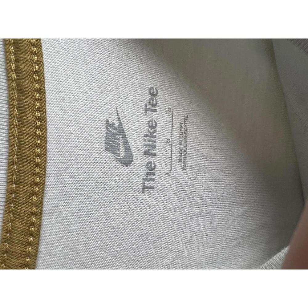 Nike “The Nike Tee” Gold Marble Logo T-Shirt Graphic Tee Size L - Picture 4 of 5